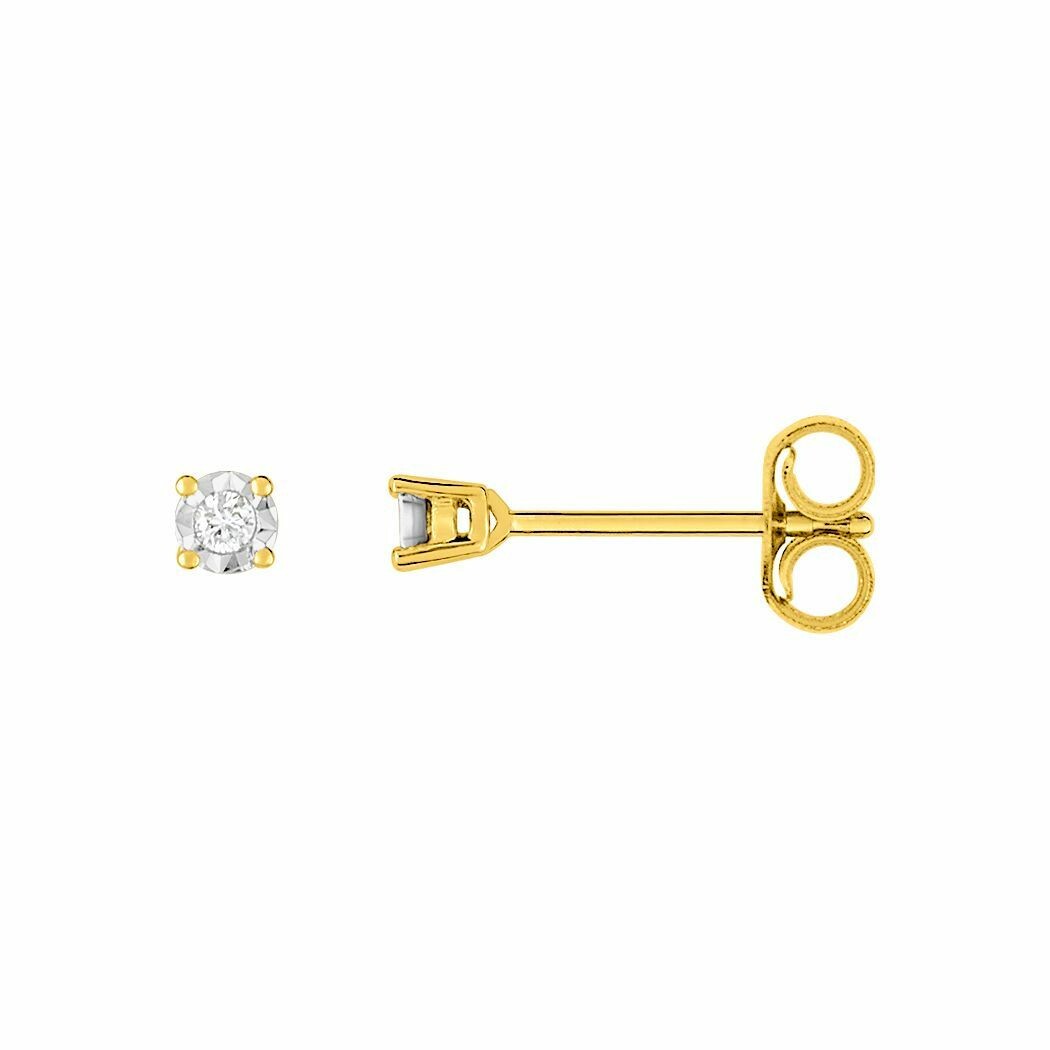 Achat Boucles d'oreilles en or jaune et diamants de 0.03ct