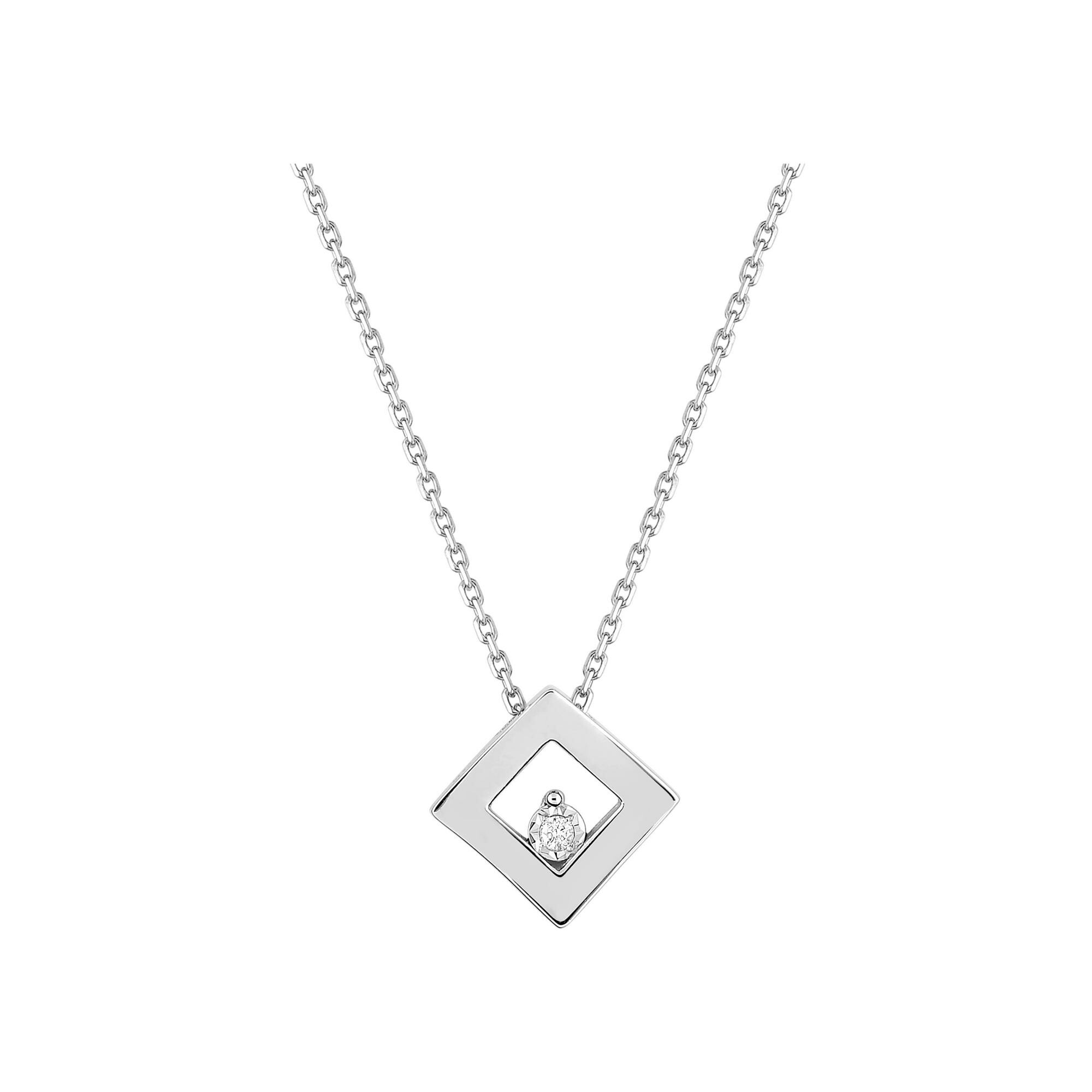 Achat Collier en or blanc et diamant 0.015ct