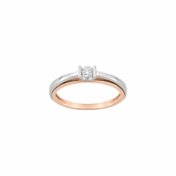 Achat Bague en or rose, or blanc et diamants de 0.14ct