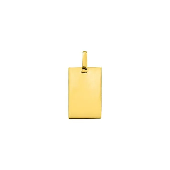 Achat Médaille plaque rectangle grand modèle en or jaune