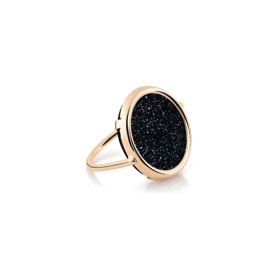 Achat Bague Ginette NY DISC RINGS Ajna en or rose et blue sand stone