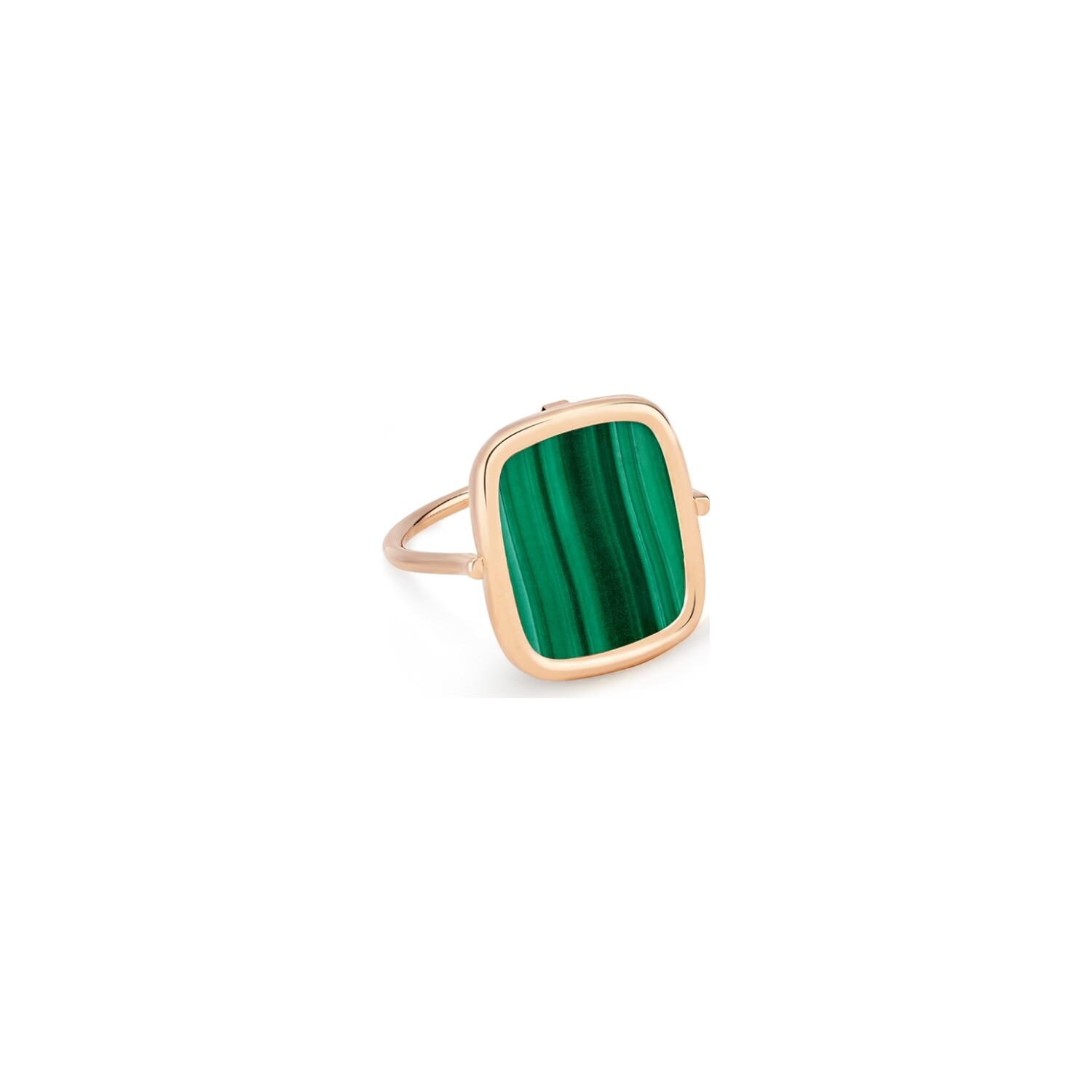 Achat Bague Ginette NY ANTIQUE RING en or rose et malachite