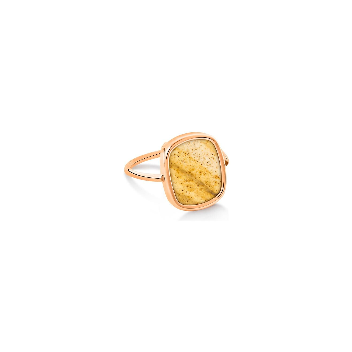 Achat Bague Ginette NY ANTIQUE RING en or rose et jaspe