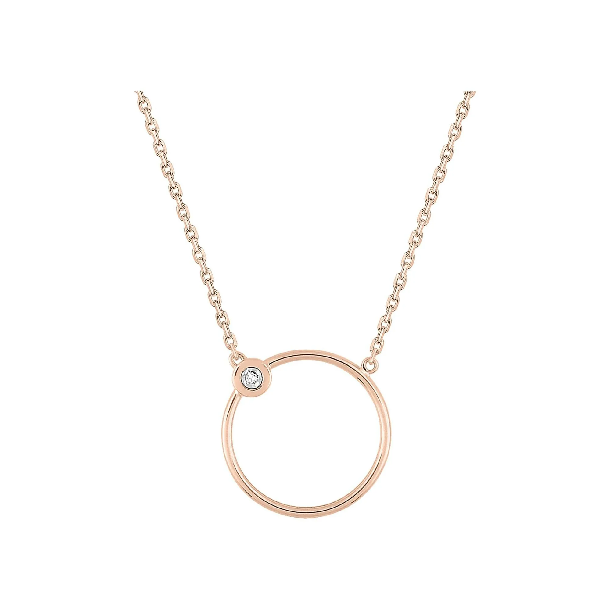 Achat Collier en or rose et diamant 0.01ct