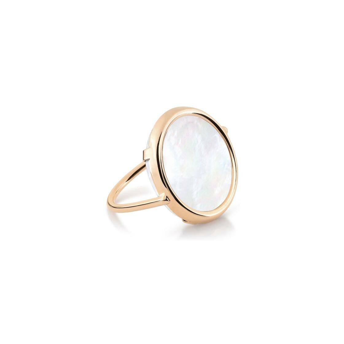 Achat Bague Ginette NY DISC RINGS en or rose et nacre
