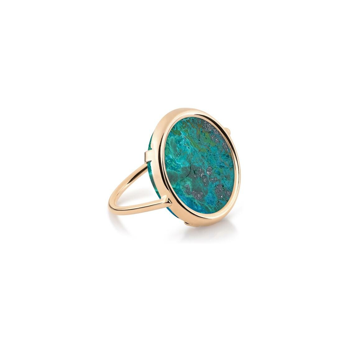 Achat Bague Ginette NY DISC RING JALA en or rose et chrysocolle