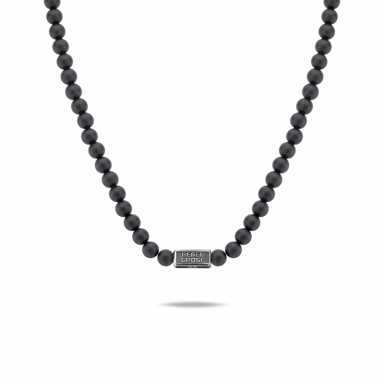 Collier Rebel & Rose Necklace Mad Panther - 6mm en onyx