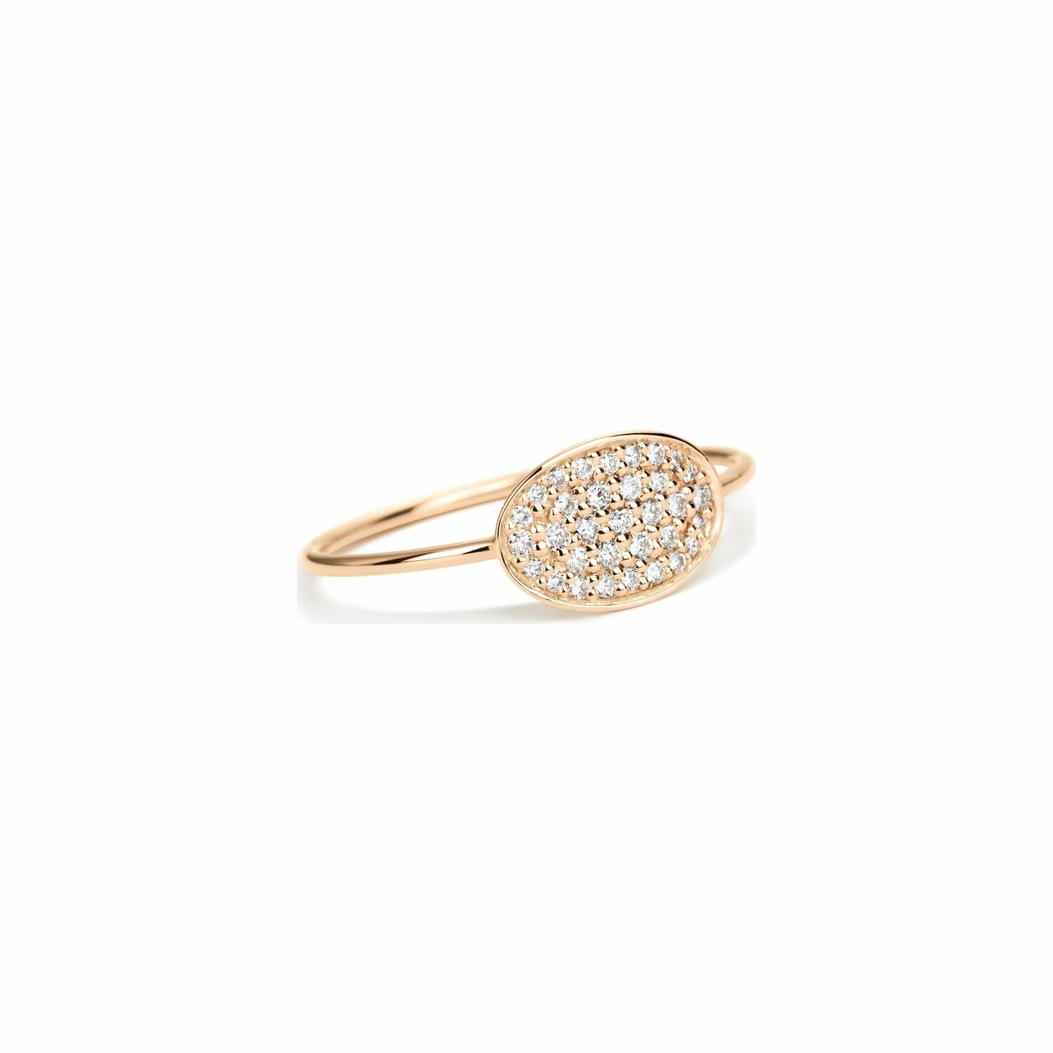 Achat Bague GINETTE NY DIAMOND SEQUINS en or rose et diamants