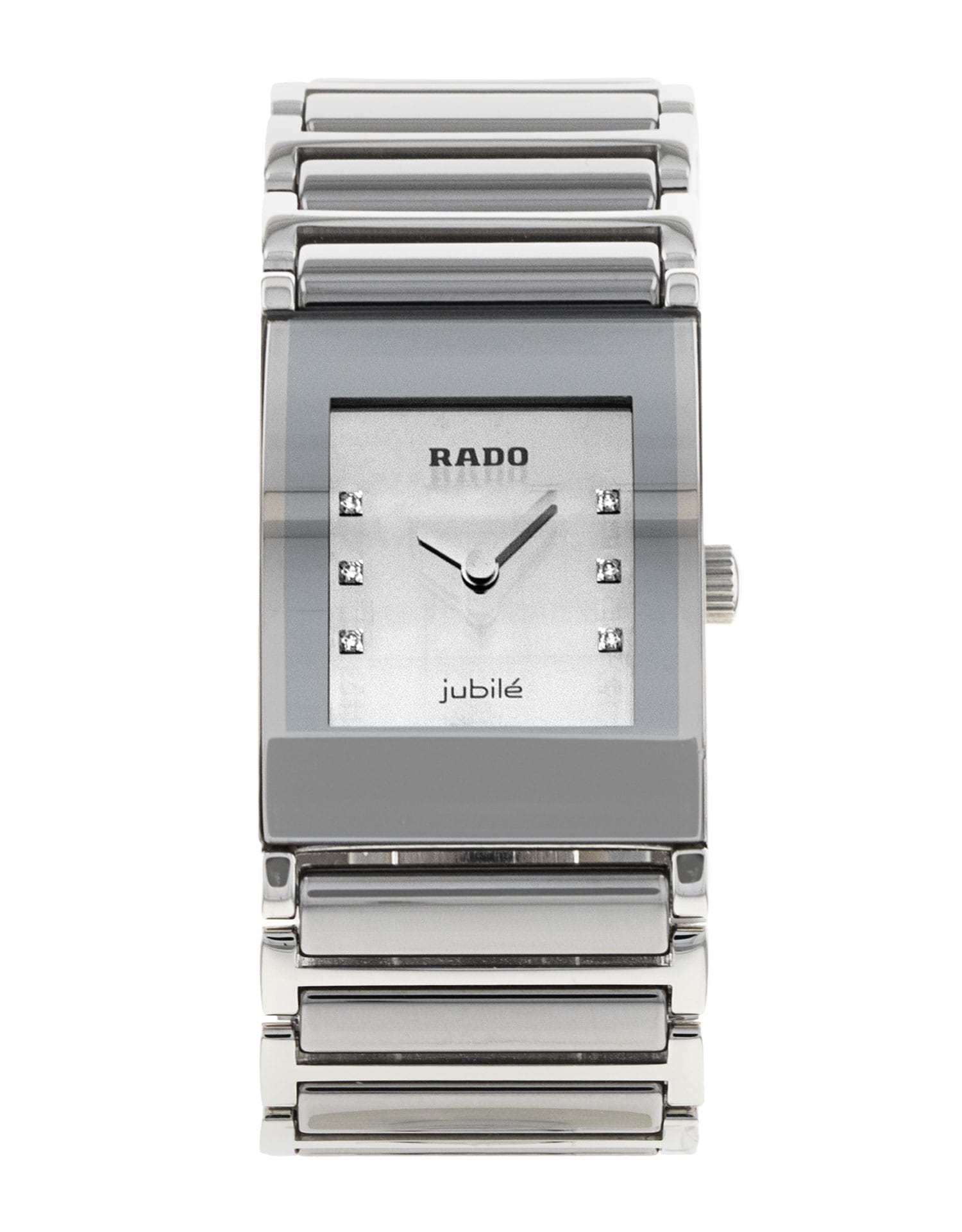 Rado Integral - cadran Argent Diamant et un bracelet e Métal