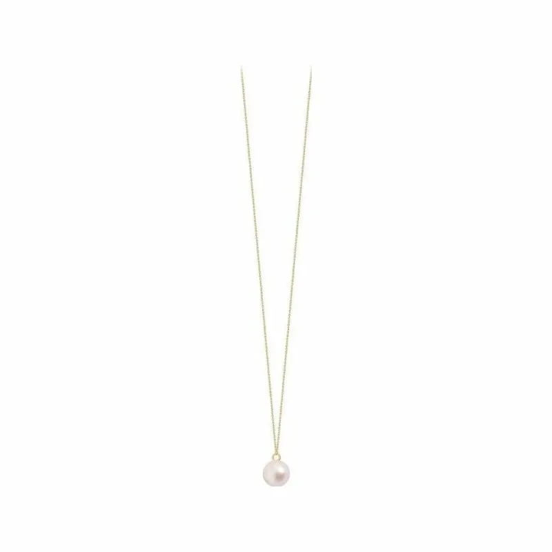 Collier sautoir Claverin Simply Pearly en or jaune et perle blanche