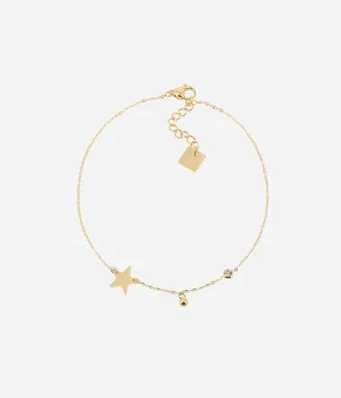 Dawn - Acier Doré - Chaîne de Cheville - Zag Bijoux