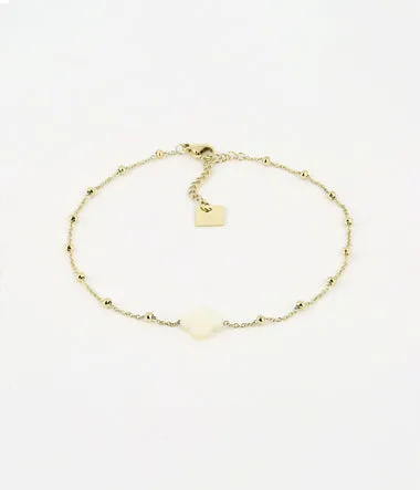 Velasquez - Acier Doré - Chaîne de Cheville - Zag Bijoux