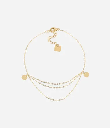 Cascada - Acier Doré - Chaîne de Cheville - Zag Bijoux