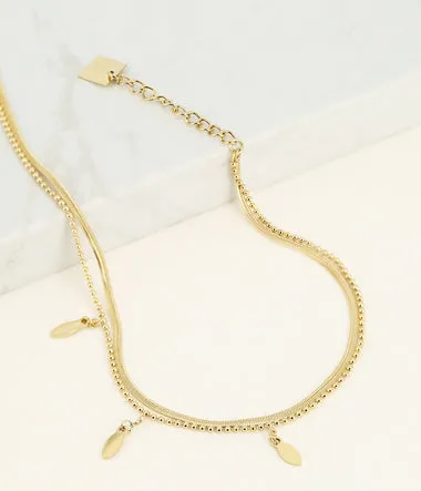 Symi - Acier Doré - Chaîne de Cheville - Zag Bijoux