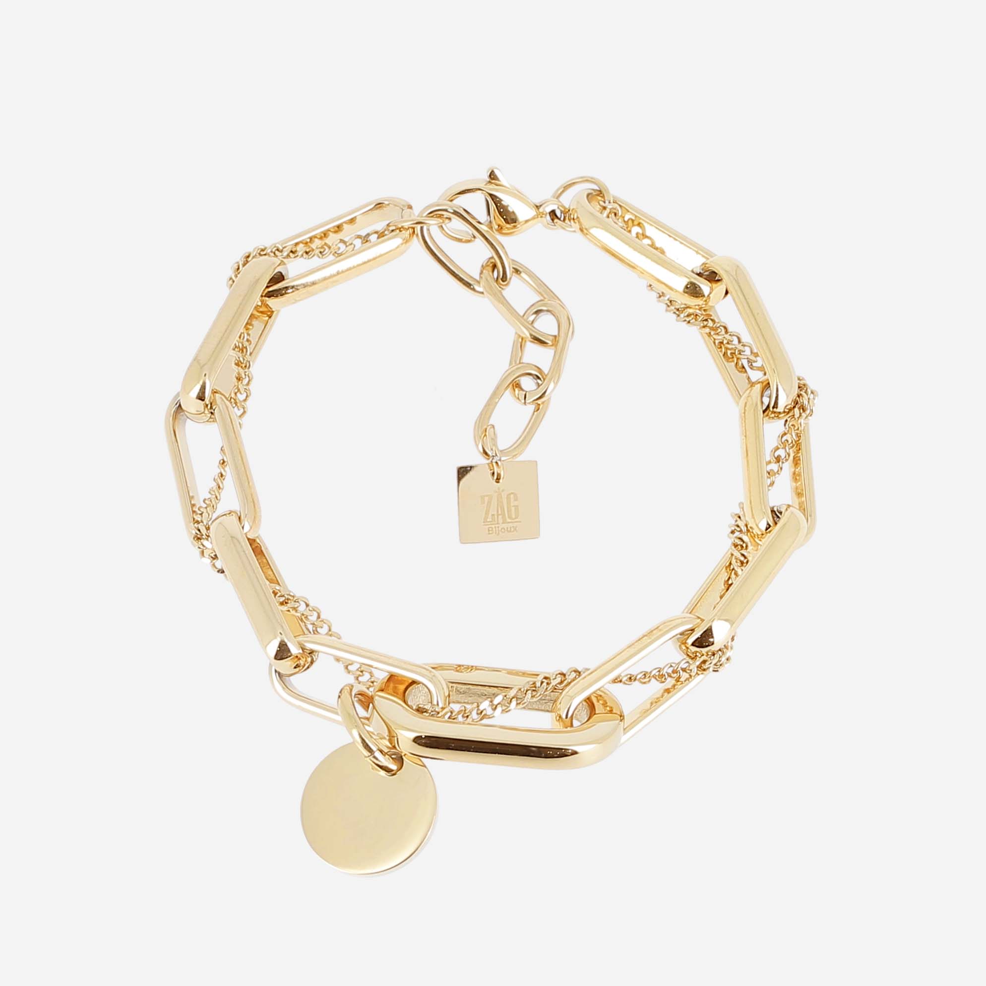 Hydor - Acier Doré - Bracelet - Zag Bijoux