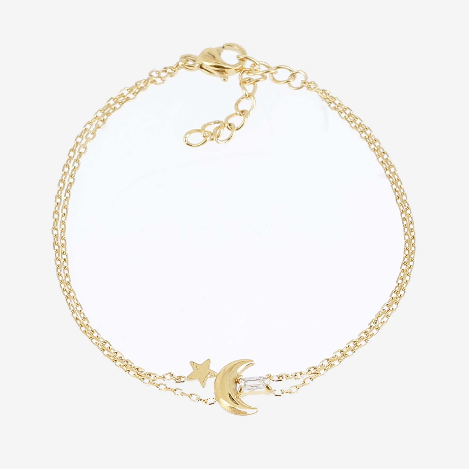 Anoth - Acier Doré - Bracelet Zag