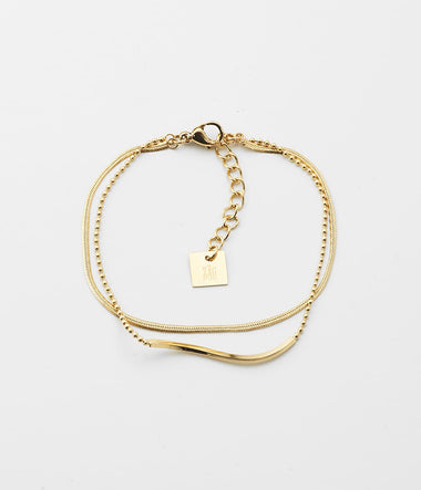 Neusis - Acier Doré - Bracelet - Zag Bijoux