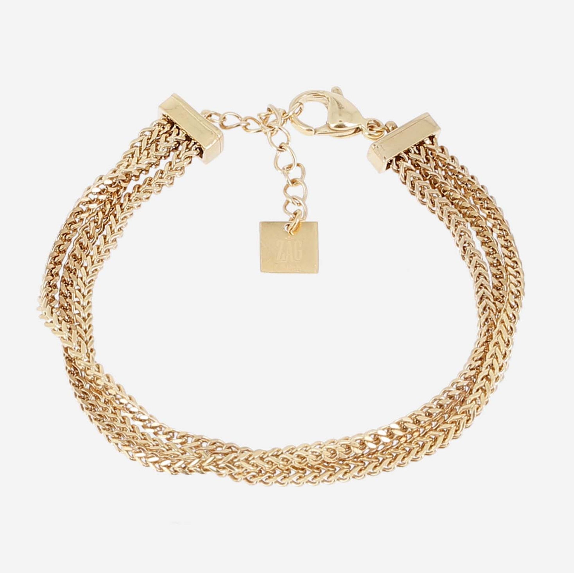 Doble - Acier Doré - Bracelet - Zag Bijoux