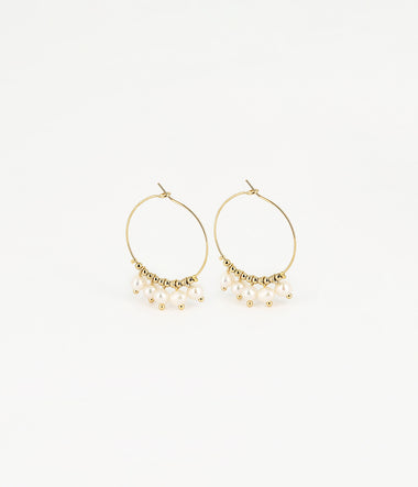 Zoé - Acier Doré - Boucles d'oreilles - Zag Bijoux