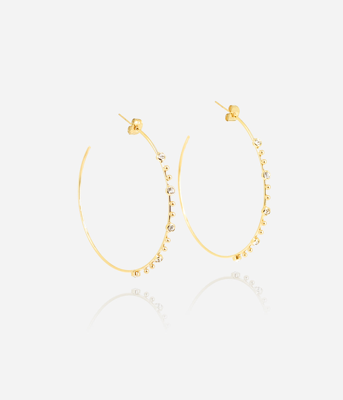 Oia - Acier Doré - Boucles d'Oreilles - Zag Bijoux