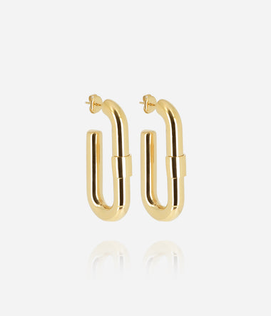 Lafra - Acier Doré - Boucles d'oreilles - Zag Bijoux
