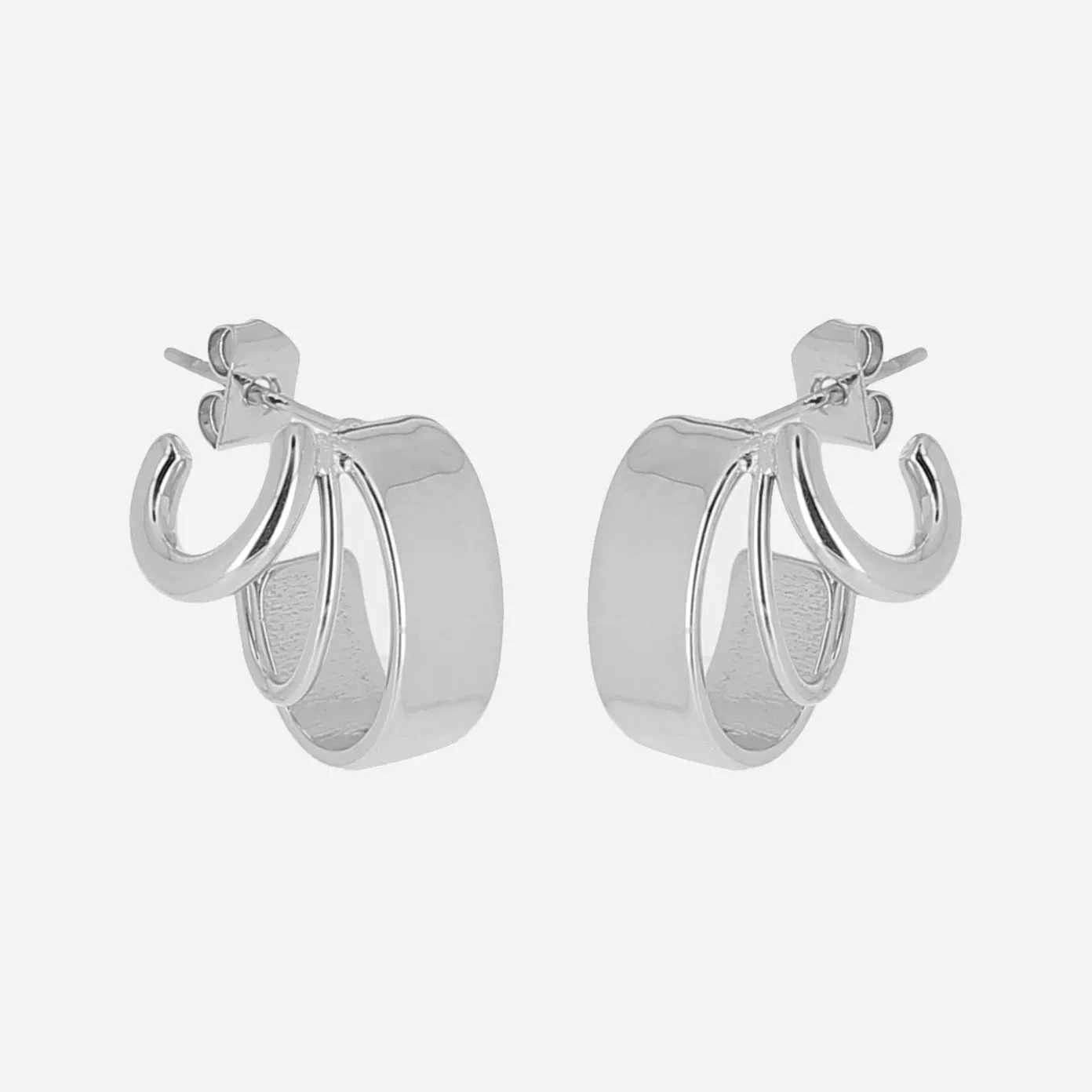 Deva - Acier - Boucles d'oreilles - Zag Bijoux