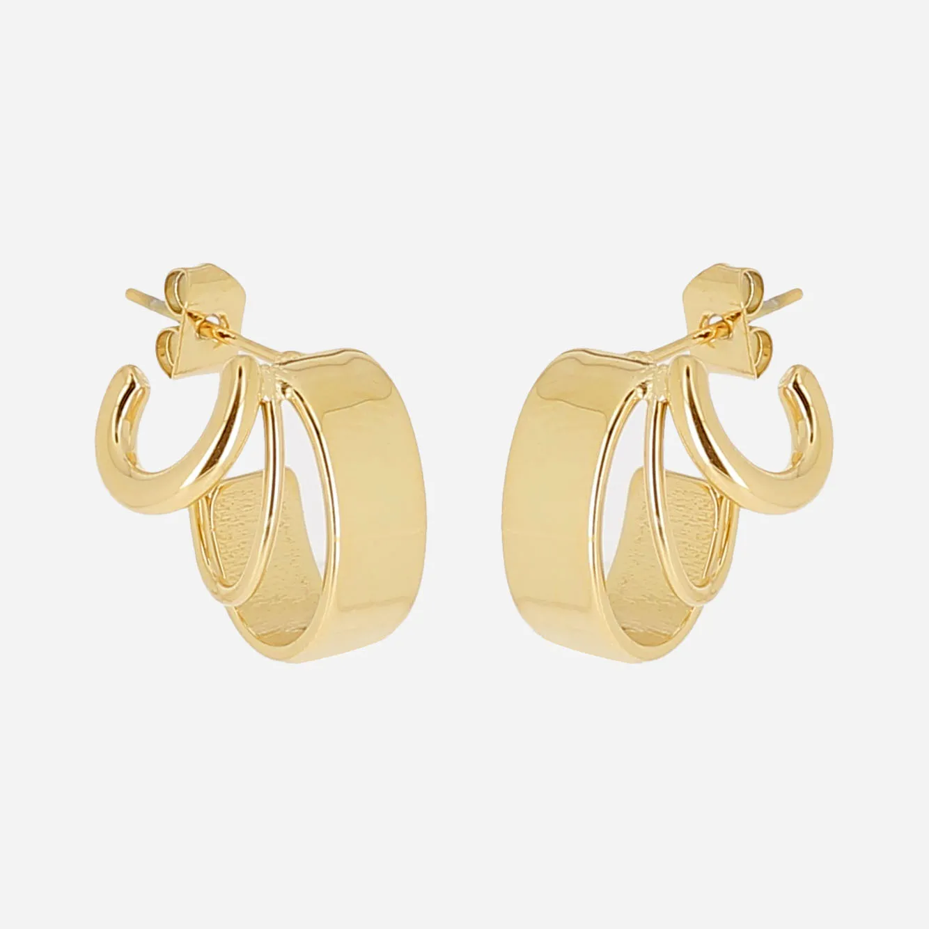 Deva - Acier Doré - Boucles d'oreilles - Zag Bijoux