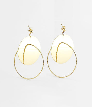 Damian - Acier Doré - Boucles d'oreilles - Zag Bijoux