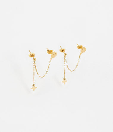 Doon - Acier Doré - Boucles d'oreilles - Zag Bijoux