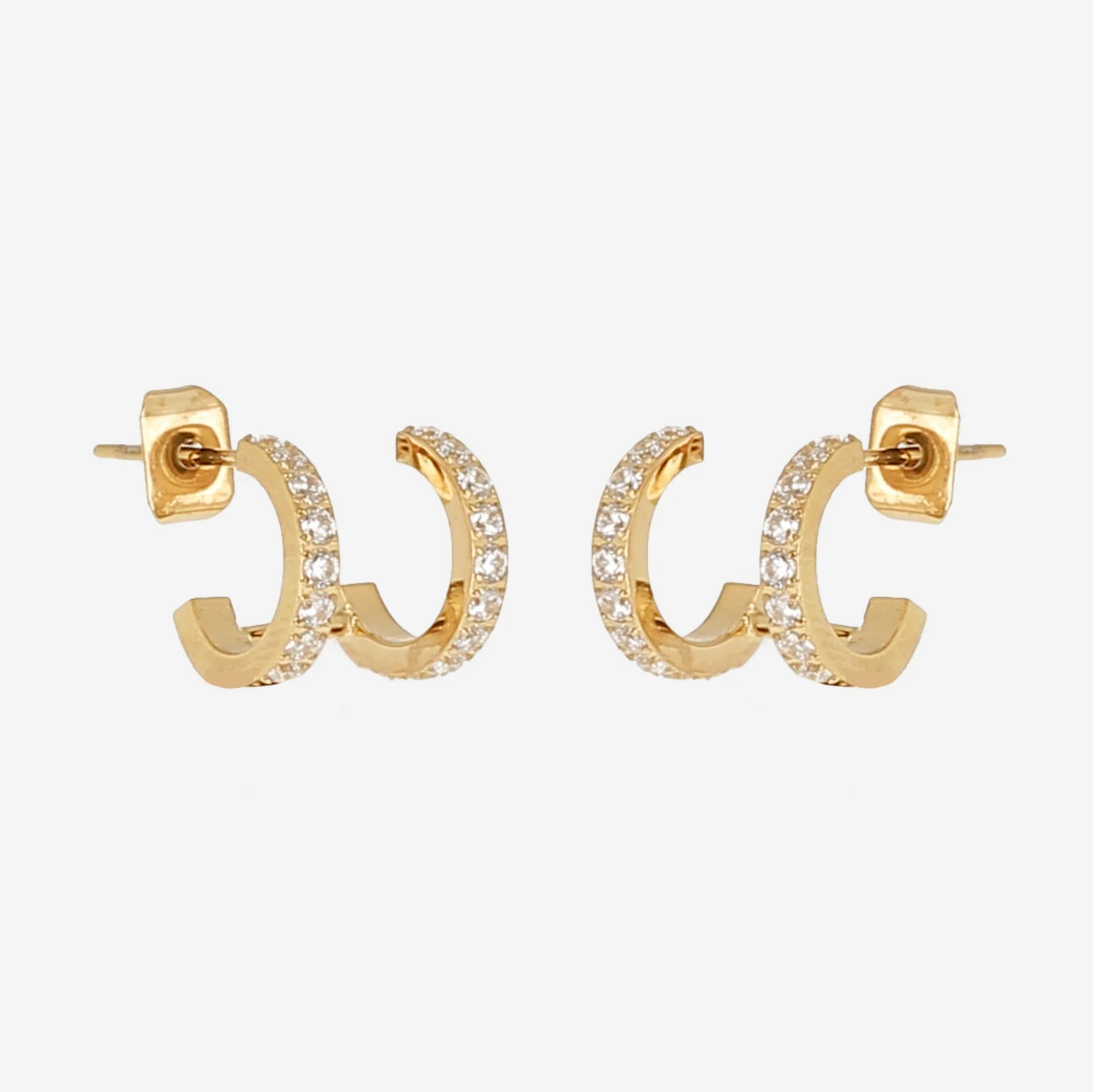 Xavi - Acier Doré - Boucles d'Oreilles - Zag Bijoux