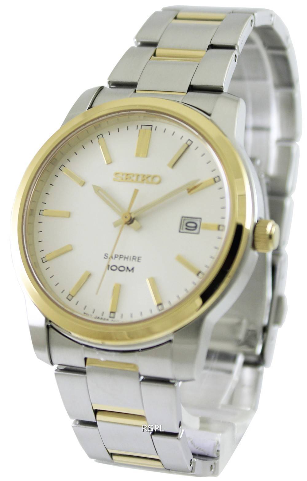 Seiko Quartz cadran argent saphir SGEH06P1 SGEH06P