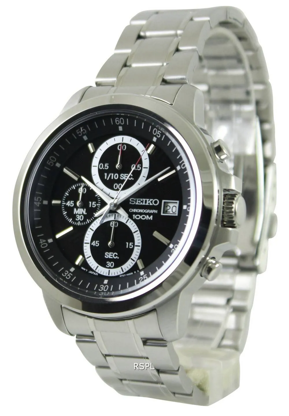 Seiko chronographe Quartz cadran noir SKS445P1 SKS445P SKS445