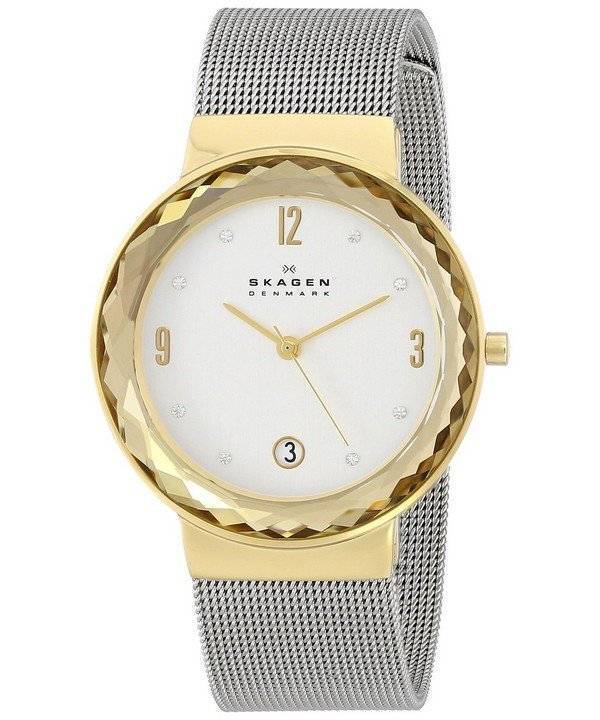 Skagen Leonora cadran argenté Montre Swarovski Crystal Mesh Bracelet SKW2002 femmes