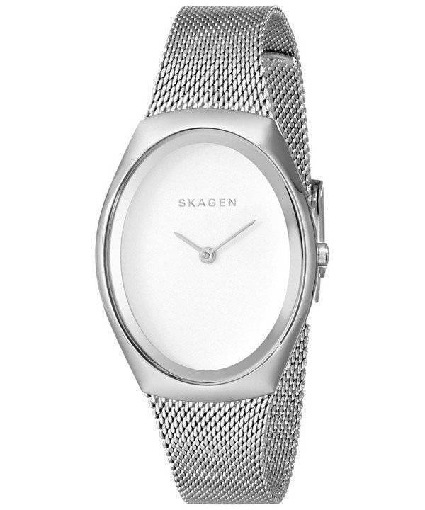 Argent Skagen Madsen Matte cadran de maille en acier inoxydable Bracelet SKW2297 femmes