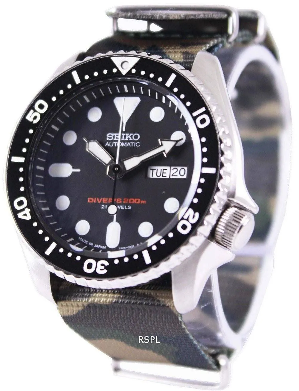 Montre 200M armée OTAN Strap SKX007J1-NATO5 masculin automatique Seiko Diver