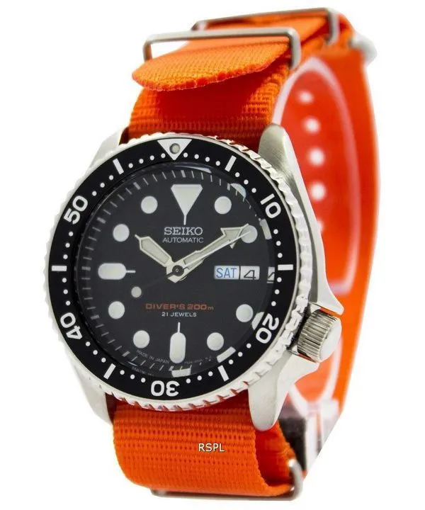Montre 200M NATO bracelet SKX007J1-NATO7 hommes automatique Seiko Diver