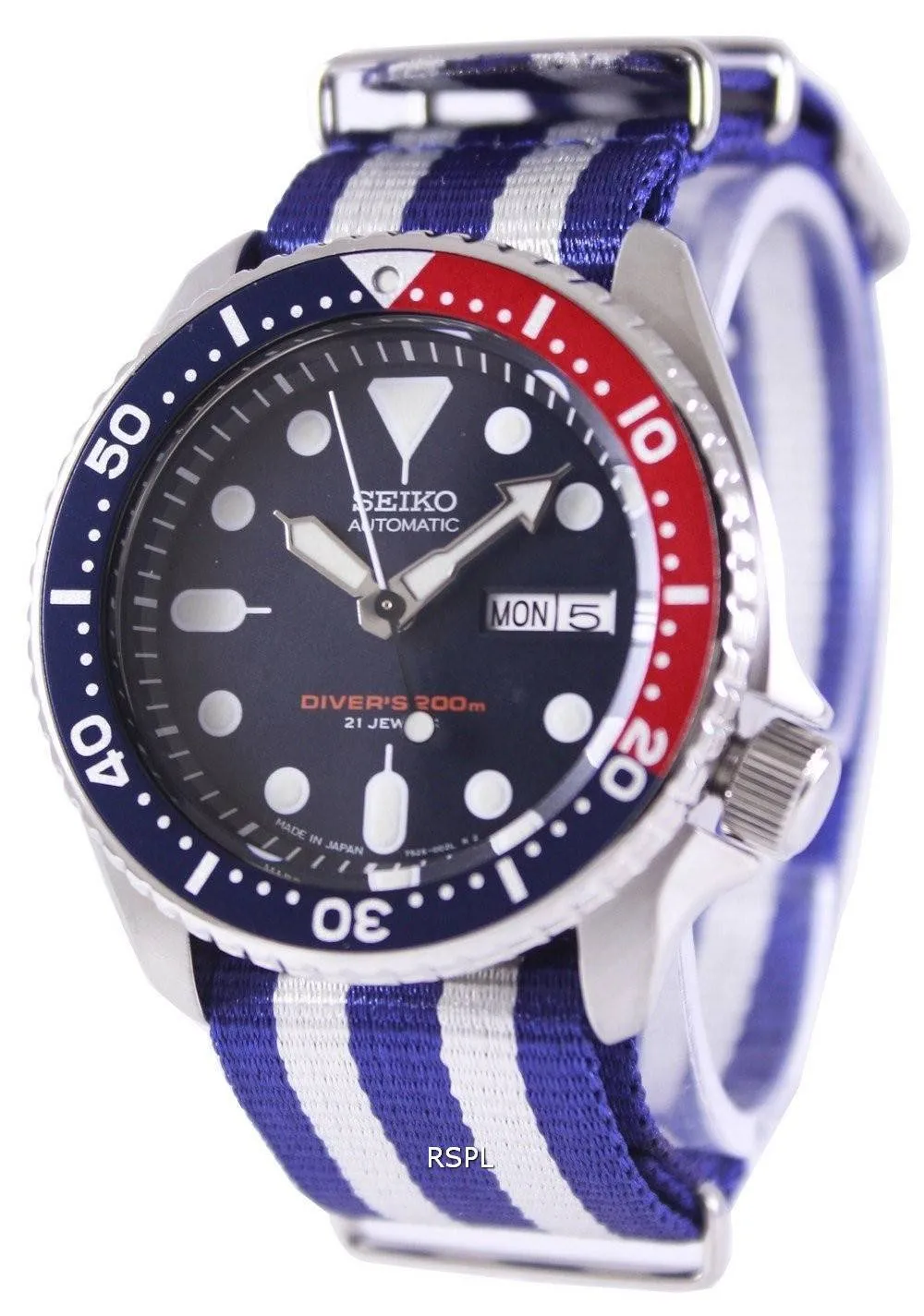 Montre 200M NATO bracelet SKX009J1-NATO2 masculin automatique Seiko Diver