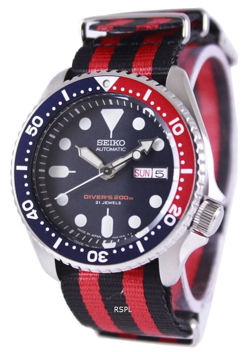 Montre 200M NATO bracelet SKX009J1-NATO3 masculin automatique Seiko Diver