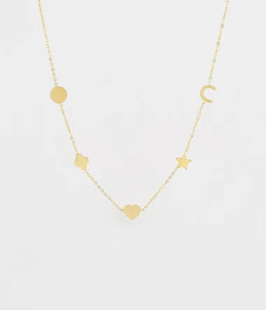Naëlle - Acier Doré - Collier - Zag Bijoux