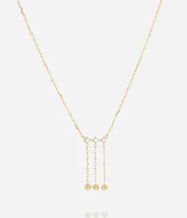 Poséidon - Acier Doré - Collier - Zag Bijoux