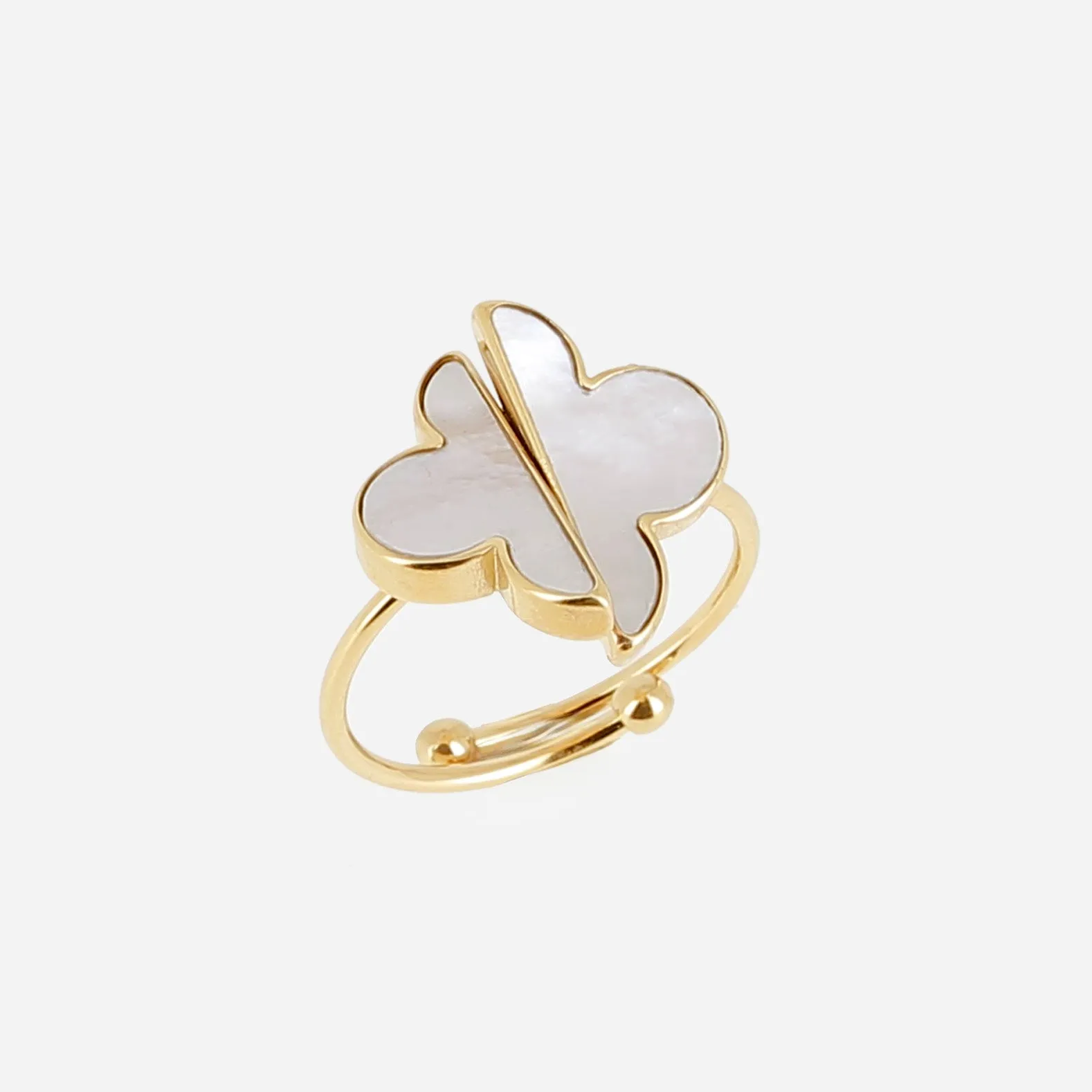 Azzo - Acier Doré - Bague - Zag Bijoux