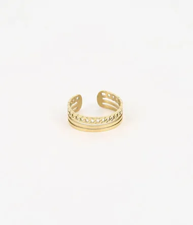 Irina - Acier Doré - Bague - Zag Bijoux
