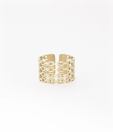 Link - Acier Doré - Bague - Zag Bijoux