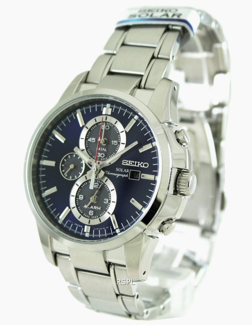 Seiko solaire alarme chronographe SSC085P1 SSC085P SSC085