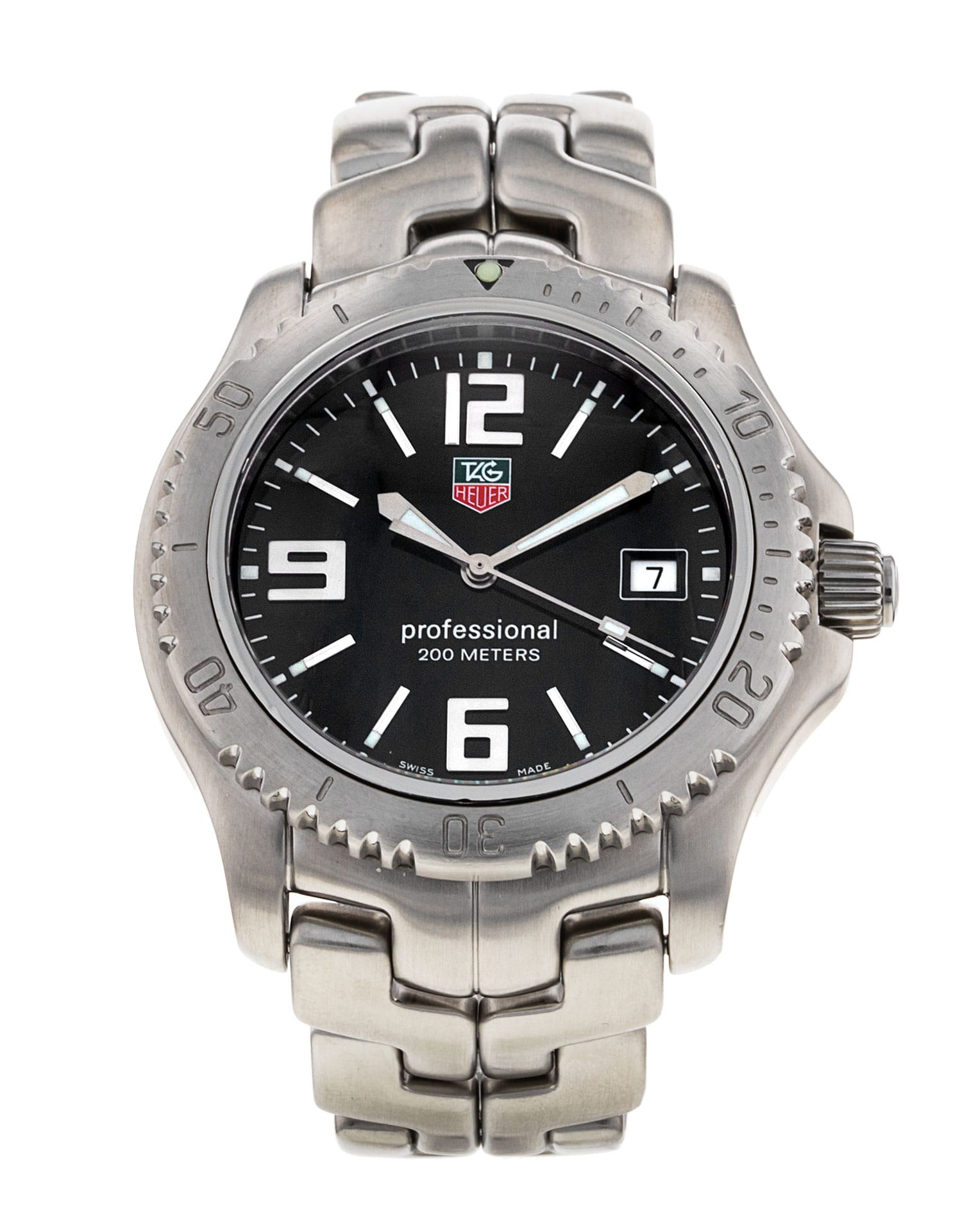 Tag Heuer Link - cadran Baton noire et un bracelet e Métal