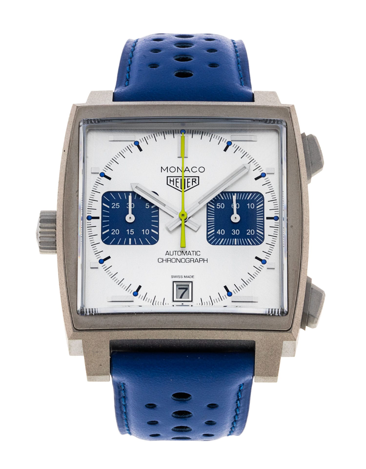Tag Heuer Monaco - cadran Argent et un bracelet e Cuir
