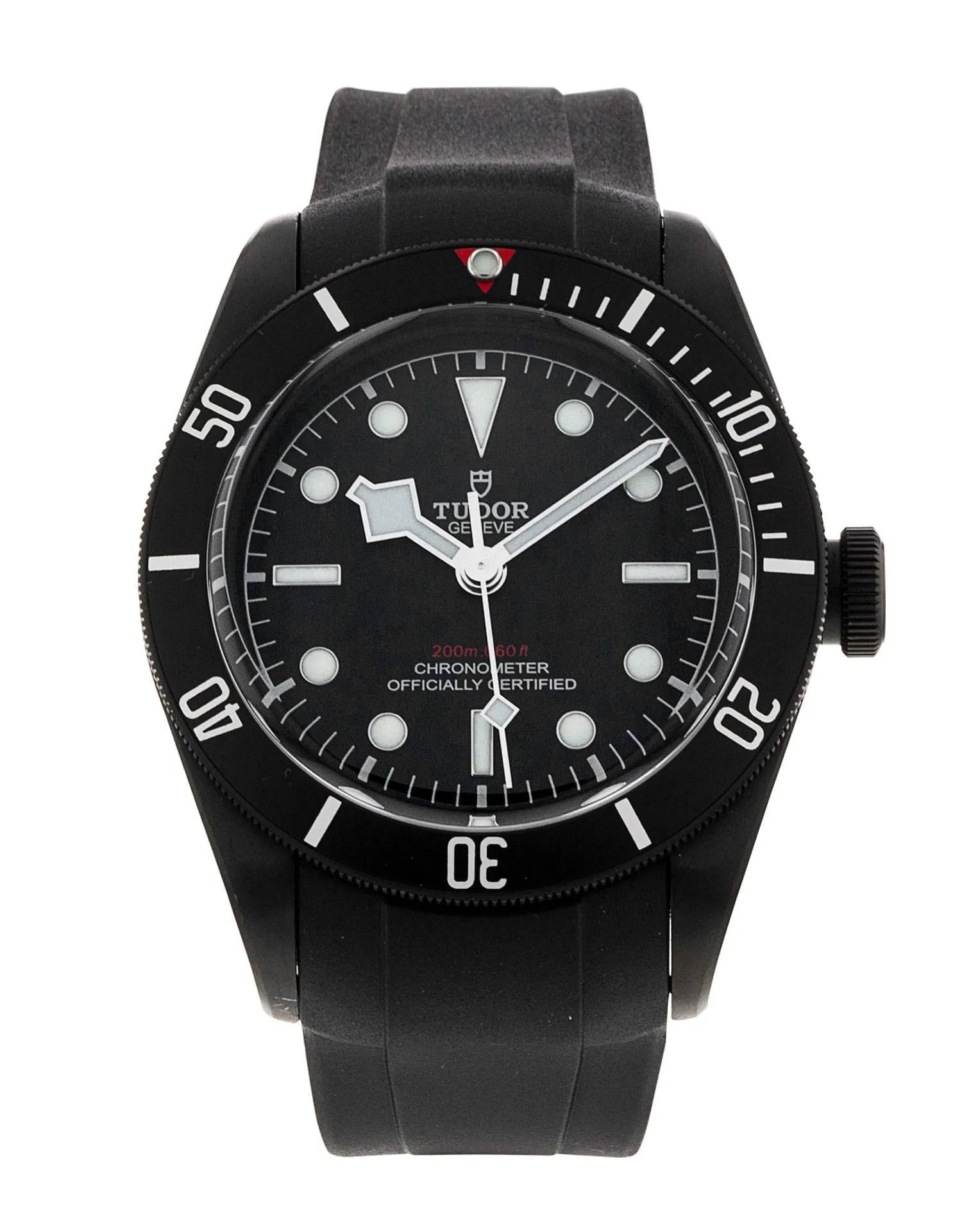 Tudor Black Bay - cadran Noir et un bracelet e Caoutchouc
