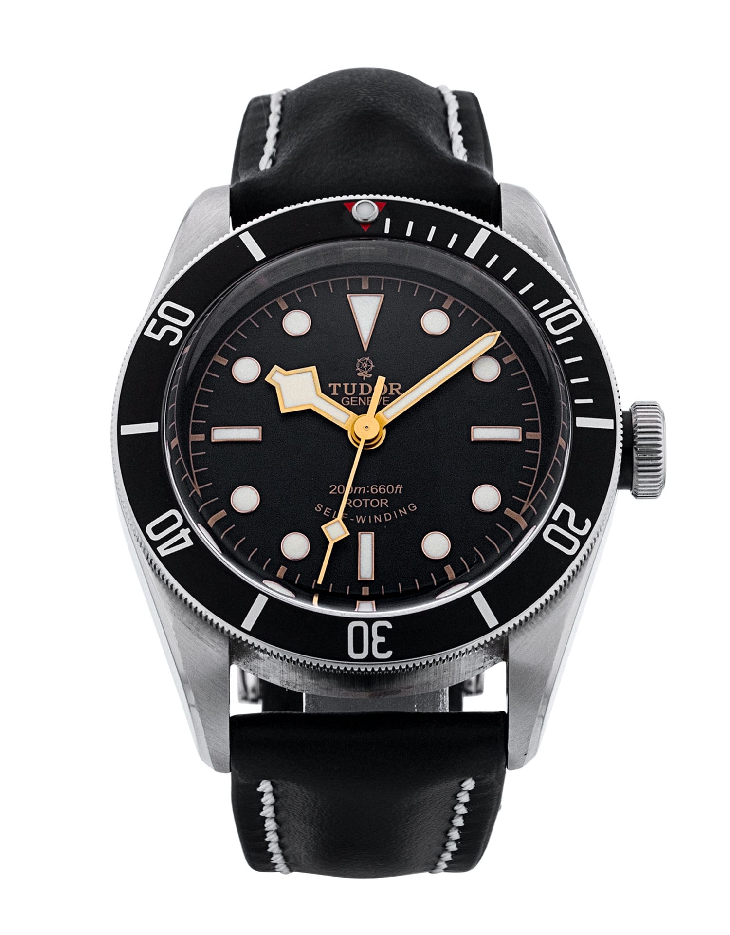 Tudor Heritage Black Bay - cadran Noir et un bracelet e Cuir