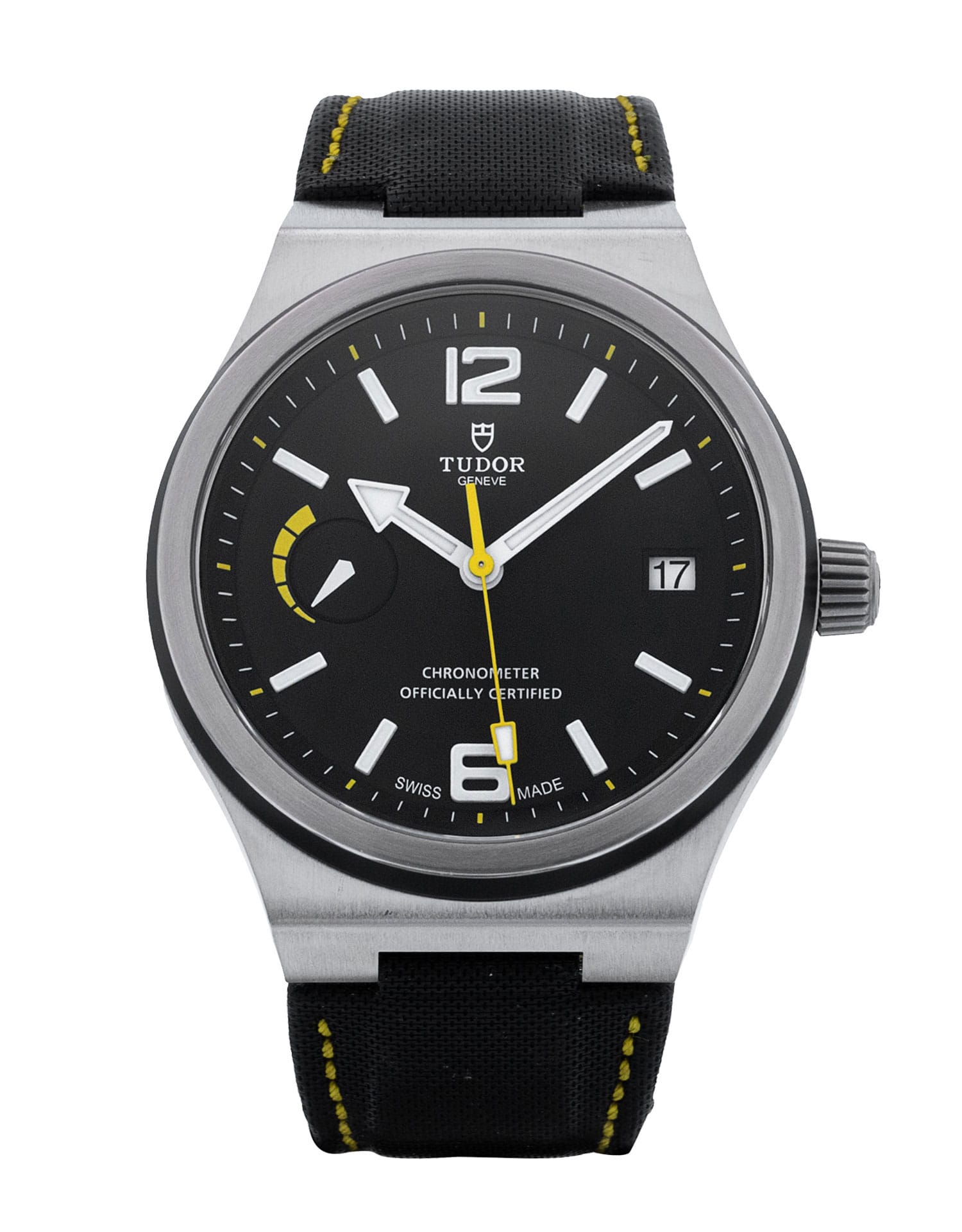 Tudor North Flag - cadran Noir et un bracelet e Cuir