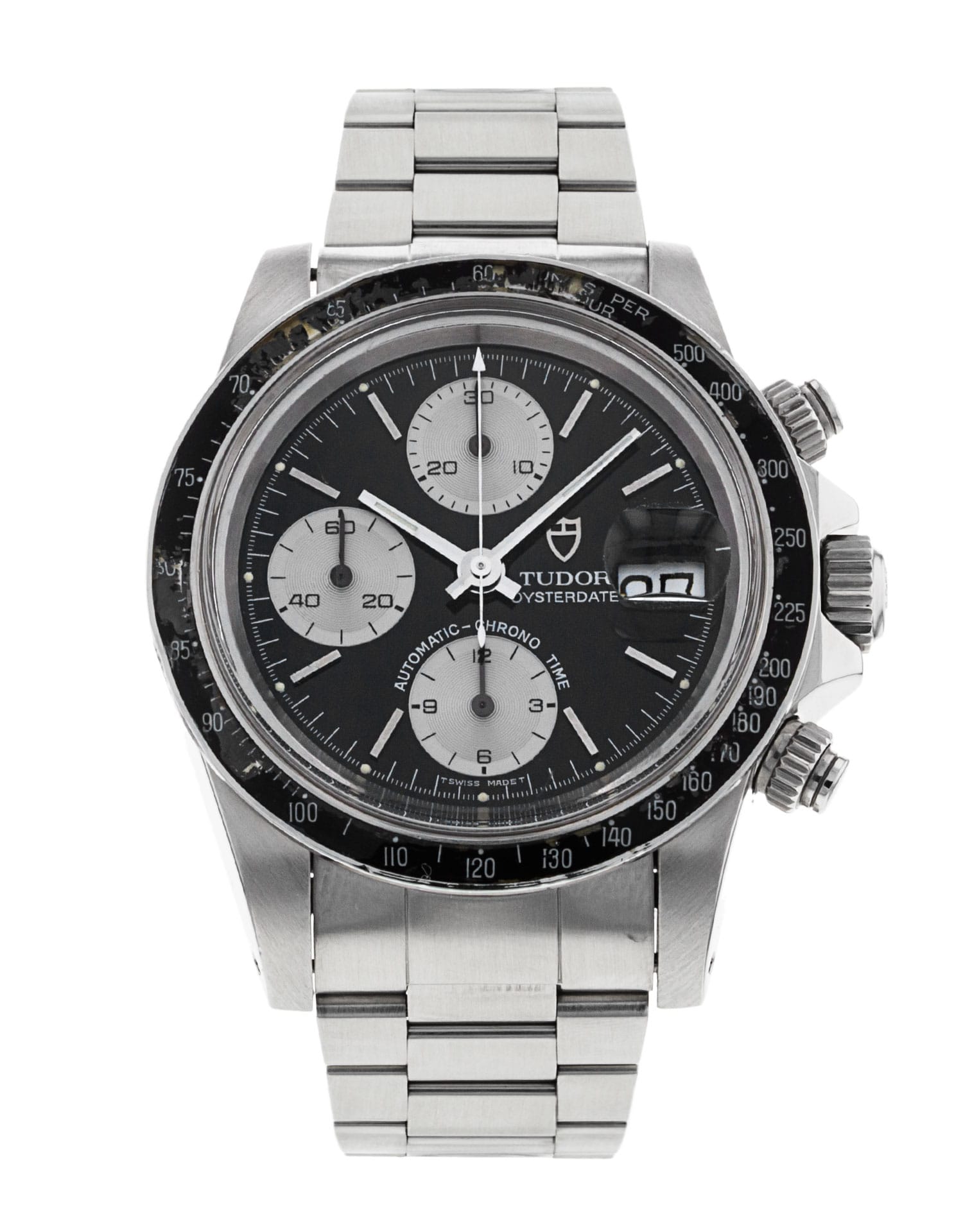 Tudor Oysterdate - cadran Baton noire et un bracelet e Métal